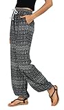 Urban GoCo Damen Haremshose Boho Hippie Hose (S, 1)