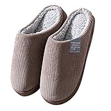 Geilisungren Plüsch Pantoffeln Damen Winter Hausschuhe Für Damen Mit Keilabsatz Unisex Paare Winterschuhe Wärme Weiche Herbst Kuschelige Home Rutschfeste Slippers Herren Bequeme Memory Foam Slipp