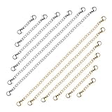 Edelstahl Halskette Extender 12 Stück Armband Verlängerung Extender Ketten Set für DIY Schmuckherstellung Halskette Armband Fußkette,Gold und Silb