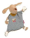 SIGIKID 39377 Schnuffeltuch Hund Kuscheltuch Mädchen und Jungen Babyspielzeug empfohlen ab Geburt beige/blau, 27