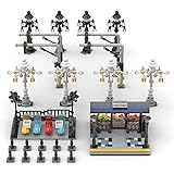 LOTSOFUN Xtra Sets Erweiterungsset Straßenlaterne, Bushaltestelle Accessories Bauset Kompatibel mit Lego Creator City - 823 Teile - S