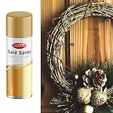 Dekospray zum Basteln 111ml | Spraydose gold | Weihnachten Glitzerspray Glanzspray (1 x Spraydose gold)