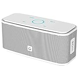 Bluetooth Lautsprecher, DOSS SoundBox Tragbarer kabelloser Bluetooth box mit 12W HD Sound und Bass, IPX5 Wasserdicht, 20H Spielzeit,Touch Control, Freisprechen, Musikbox für Zuhause,Outdoor,Reise [Weiß]