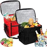 Kühltasche Faltbar,2er-Set 10L Picknicktasche Kühltasche,Lunch Tasche,Kühltasche Eistasche,Kühltasche Mini Faltbar,Minikühltaschen,Thermotasche Faltbar Klein,Isoliertasche Lunch,Kühlbox für Picknick