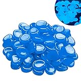 Furado 300 Stücke Blau Leuchtstein, Leuchtende Steine für Garten, Leuchtsteine Kieselsteine Deko für Aquarium, Pfad, Rasen, Kinderzimmer Dekor, Beete, Terrasse, Outdoor Decor(13-17mm)