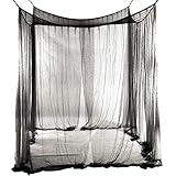 ChYoung 4 Ecken Post Bed Canopy Elegantes Moskitonetz Großer Queen Size Bettvorhang für Mädchen Jungen Erw