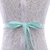 Elegante Silber Kristall Braut Schärpe Und Gürtel Strass Perlen Braut Hochzeitskleid Gürtel Für Hochzeitsdekoration - Mintgrü
