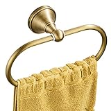 Flybath Ovaler Handtuchring Antiquität Messing Kleiderbügel Handtuchhalter für Badezimmer Küchenaccessoires Wandmontage, Bronze gebü