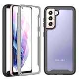 BESINPO für Samsung S21 Hülle, 360° Doppelt Schutz TPU Robust Bumper Case Handyhülle Mit Eingebautem Displayschutz, Bruchsicher Kratzfeste Schutzhülle Cover für Samsung Galaxy S21