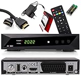 Opticum SBOX Sat Receiver mit PVR Aufnahmefunktion für Satelittenschüssel, Timeshift, UNICABLE, HDMI, HD, SCART, USB, Digital, Satellit, Satelliten TV, Full HD, DVBS, DVBS2 + HDMI Kab