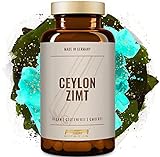 Ceylon Zimt 120 Kapseln, 500 mg pro Kapsel, aus echter Ceylon-Zimtrinde, Vegan - Hergestellt in Deutschland - FSA N