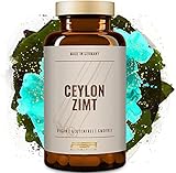 Ceylon Zimt 120 Kapseln, 500 mg pro Kapsel, aus echter Ceylon-Zimtrinde, Vegan - Hergestellt in Deutschland - FSA N