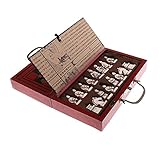 REAPP Schachbrett Schachharzbrett Kaffee Holztisch Vintage Board Erwachsene Kinder Familienspiel Spielzeug Sammlung Geschenk