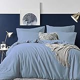 RUIKASI Bettwäsche 220x240 Spa blau Weiche und Angenehme Schlafkomfort 100% Mikrofaser Bettwäsche-Sets -1 Bettbezug 220 x 240 cm + 2 Kissenbezüge 80 x 80 - 10 Jahre G