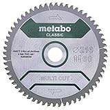 Metabo Sägeblatt 'multi cut - classic', 216x2,4/1,8x30, Z60 FZ/TZ, 5°neg. (628066000) Durchmesser x Schnittbreite x Bohrung: 216 x 2.4 x 30 mm, Material: HW/CT, Zähnezahl: 60