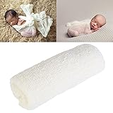 NUOLUX Neugeborenes Baby Fotografie Foto Prop Stretch Wrap Baby Lange Ripple Wrap (Off-White Farbe)