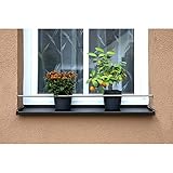 Dastech Blumenkastenhalterung Spreizvariante 1000-1500 mm, Rostfreier Stahl V2A, Montage ohne Bohren - Festziehen (Spreizen)