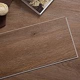 Diflart Cantha Eiche 60 m² Vinyl-Planken-Bodenbelag mit Klickverschluss, 122 x 17,8 cm, wasserdichter Schaumstoff-Rückseite, starrer SPC-Kern, Holzmaserung Provo Oak Klassische E