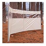 koncy Windschutz Strand, Camping Windschutz Sichtschutz 4,4 x 1,3 m mit Metallstab und Kordelzug, Campingkocher Windschutz (Color : Beige)