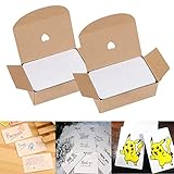 WELLXUNK Blanko Papier Karten, 200 Stücke Mitteilungs Karte Wort Karten, Weiß Kraftpapier Karten DIY Papier Karten Ideal zum Graffiti, Nachricht, Selbstgestalten &