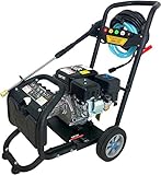 DeTec. Benzin Hochdruckreiniger Dampfstrahler max. 220 bar - 3000 PSI | 7 PS Motor mit 210 ccm | 5 Düsen ink