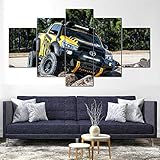 OIOIO Leinwanddrucke Kreatives Geschenk 5 stück Leinwand Bilder Hd Drucke Poster abstrakt Toyot HiLux Tonka Auto Moderne Wandbilder XXL Wohnzimmer Wohnk