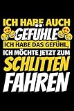 Notizbuch liniert: Schlitten fahren Geschenke S