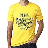 Herren Tee Männer Vintage T-Shirt NHL is Passion Gelb