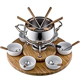 Style'n Cook Alexa Fondue Set Induktion, Edelstahl/Holz, 18