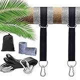 iToncs Hängematten Befestigung 1 Paar Schaukel Befestigung Swing Hanging Gurt Kit Aufhängeset Hängematte Hängesessel Wasserdicht 2 x 150CM Polyester Fiber Gurt mit 2 x Premium Karab