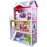 Bandits and Angels - Puppenhaus Country House aus Holz mit 14 Möbeln (Höhe 124 cm)