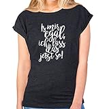 JUNIWORDS Damen T-Shirt -'Is mir egal, ich lass das jetzt so!' - große Auswahl an Motiven - Größe: L - Farbe: