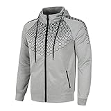 koperras Herren Sweatshirt Langarm Jogging Sportanzug Lässige Bequeme Taschen Plus Samt Hoodie Mit Reißverschluss Hausanzug Trainingsanzug Jogginghose Herbst Winter Outw