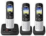 Panasonic KX-TGH723ES Digitales schnurloses Telefon mit automatischer Anrufsperre und Anrufbeantw