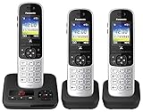 Panasonic KX-TGH723ES Digitales schnurloses Telefon mit automatischer Anrufsperre und Anrufbeantw