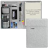 Portfolio für Texas Instruments TI-CX II, TI-84 Plus CE, TI-Nspire Cx II CAS, All-in-One Schutz-Organizer für die meisten wissenschaftlichen Grafikrechner, Portfolio für Grafik-Zubehör (rauchgrau)