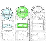 Geometrische Zeichnungslineale Multifunktionale Geometrische Malerei Vorlage Messlineale Werkzeugschablone Messlehrer Für Studenten Schulbüro 3 Stück