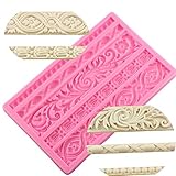Abilieauty DIY Barock Erleichterung Bordüre Kuchenform Silikon Kuchen Dekoration Fondant Werkzeugen Schokoladen Bonbons G