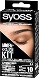 Syoss Augenbrauen Kit Augenbrauenfarbe 1–1 Schwarz Stufe 3 (17 ml), Augenbrauen färben für einen natürlichen Look und ein langanhaltendes Ergeb