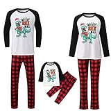 Weihnachtspyjama-Familie Weihnachten-Pyjamas-Set Weihnachts Langarm Pullover Top & Hose Set Damen Herren Couple Jungen Baby Hausanzug Nachtwäsche Weihnachtsoutfit Tshirt T21