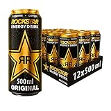 Rockstar Energy Drink Original - Koffeinhaltiges Erfrischungsgetränk für den Energie Kick, EINWEG (12x 500ml)