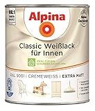 Alpina Classic Weißlack für Innen Cremeweiß extra matt 0,75 L