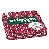 Weihnachtliche Origami Faltblätter mit Designdose: 150 Faltblätter (15x15 cm, 80 g/m²) in 5 weihnachtlichen Designs mit Anleitungen für 10 M
