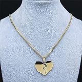 Halskette Schmuck Ketten Frauen Herren Halskette Halskette Gebrochenes Herz Edelstahl Lange Kette Halsketten Gold Farbe Punk Hip Hop Halskette Schmuck Acier Inoxydable Bijoux