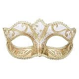 Boland 00338 - Augenmaske Venice Felina, gold, Gummizug, edel, Ornamente, Maskenball, Venedig, Karneval, Halloween, Fasching, Mottoparty, Verkleidung, Theater,