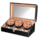 Sepano Uhrenbeweger für Uhren Herren Damen 6 + 7 Uhren Display Box schw