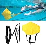 Newooh 2-teiliges Schwimmtrainings-Widerstandsgürtel + Fallschirm-Set für Erw