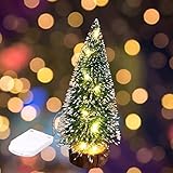 LXT-KL Miniatur-Flaschenbürsten Bäume Weihnachtsbäume mit LED-Lichterketten National Tree Künstlicher voller Weihnachtsbaum für DIY Winter Schnee Weihnachten Handwerk Ornamente Home Holiday D