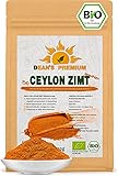 CEYLON ZIMT BIO 500g | Zimt Pulver BIO arm an Cumarin 100% echtes Zimt Ceylon | Premium Qualität abgefüllt und kontrolliert in Deutschland | Verpackung ohne Aluminium Dean'