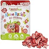 Bio Frucht Snack für Kinder: 15g Bio Erdbeeren Gefriergetrocknet in Schreiben als Kleine Racker – Getrocknete Früchte, Getrocknete Erdbeeren – Gefriergetrocknete Früchte von N